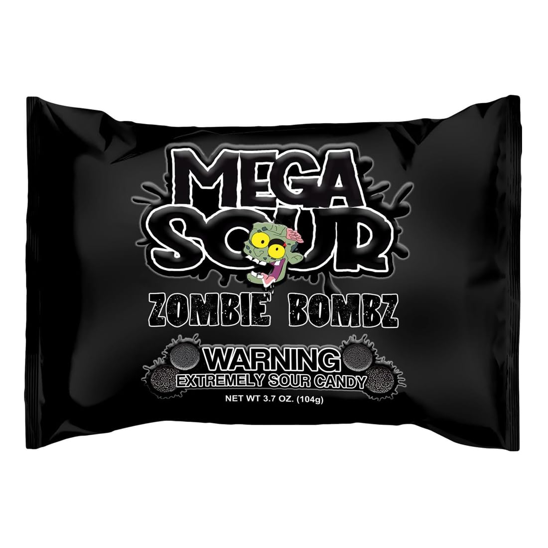 Barnetts Mega Sour Candy Zombie Bombz 104g / 3.7OZ – Handmade British Hard Sweets – Extreme Sour Candy Challenge – Retro Party Bag & Gift Hamper Treats