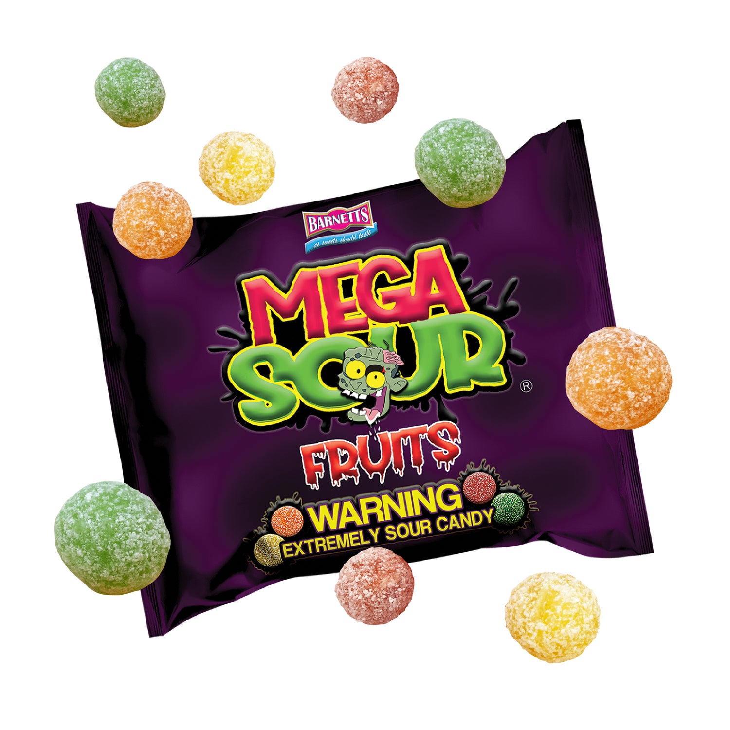 3 Pack Bundle Pack - Barnett Sweets Mega Sour Candy Fruits