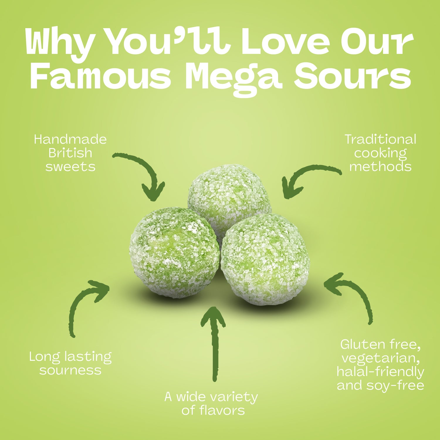 3 Pack Bundle Pack - Barnett Sweets Mega Sour Candy Apple