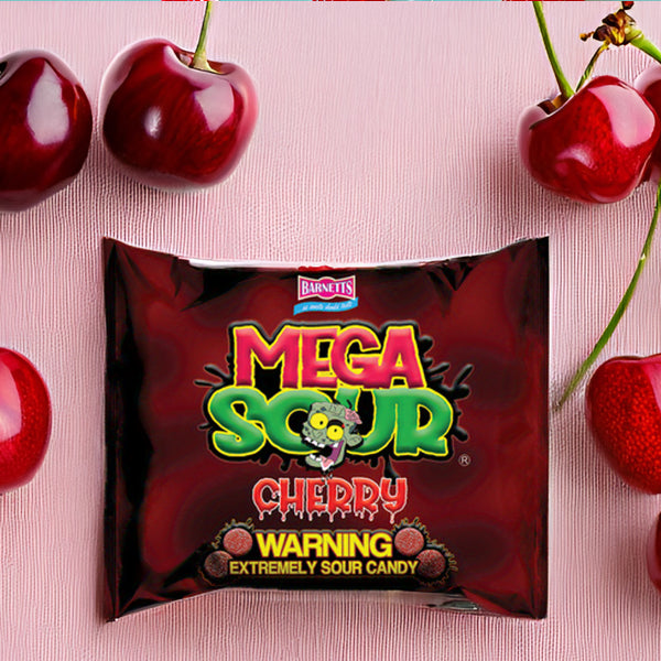 Barnett Sweets Mega Sour Candy Cherry