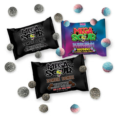 Barnetts Mega Sour Candy 3 pack bundle: Zombie Bombz, Zombie Bombz Hot Chilli and Bubblegum sour sweets, 3 x 104g