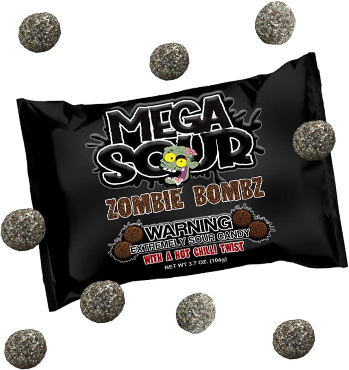 Barnetts Mega Sour Zombie Bombz Hot Chilli – Sour Candy with a Chilli Kick 104g